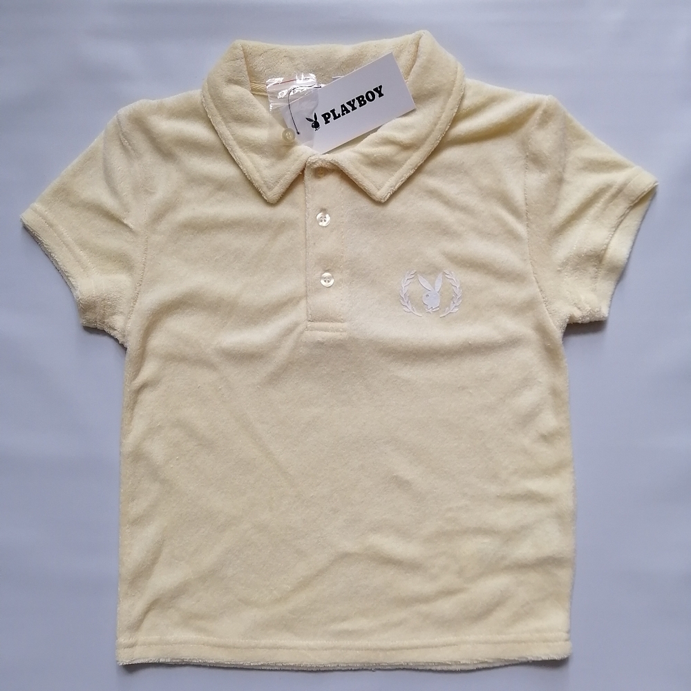 Playboy Cropped Polo Medium NWT